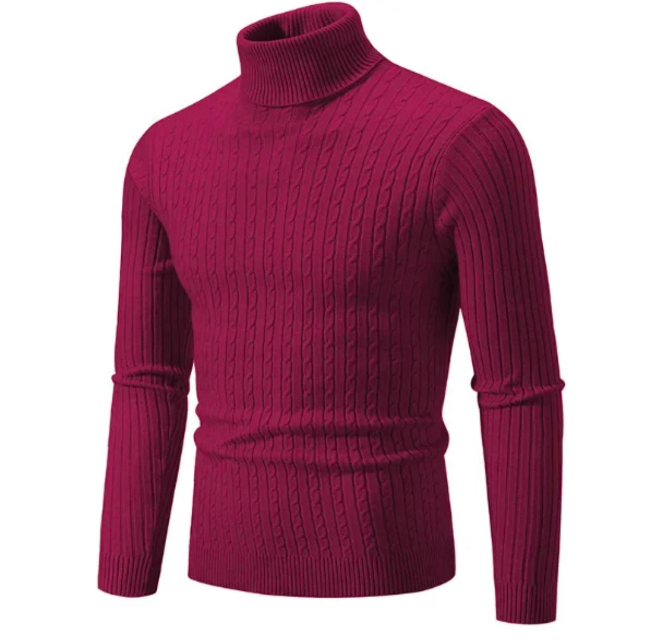 casual slim fit turtleneck